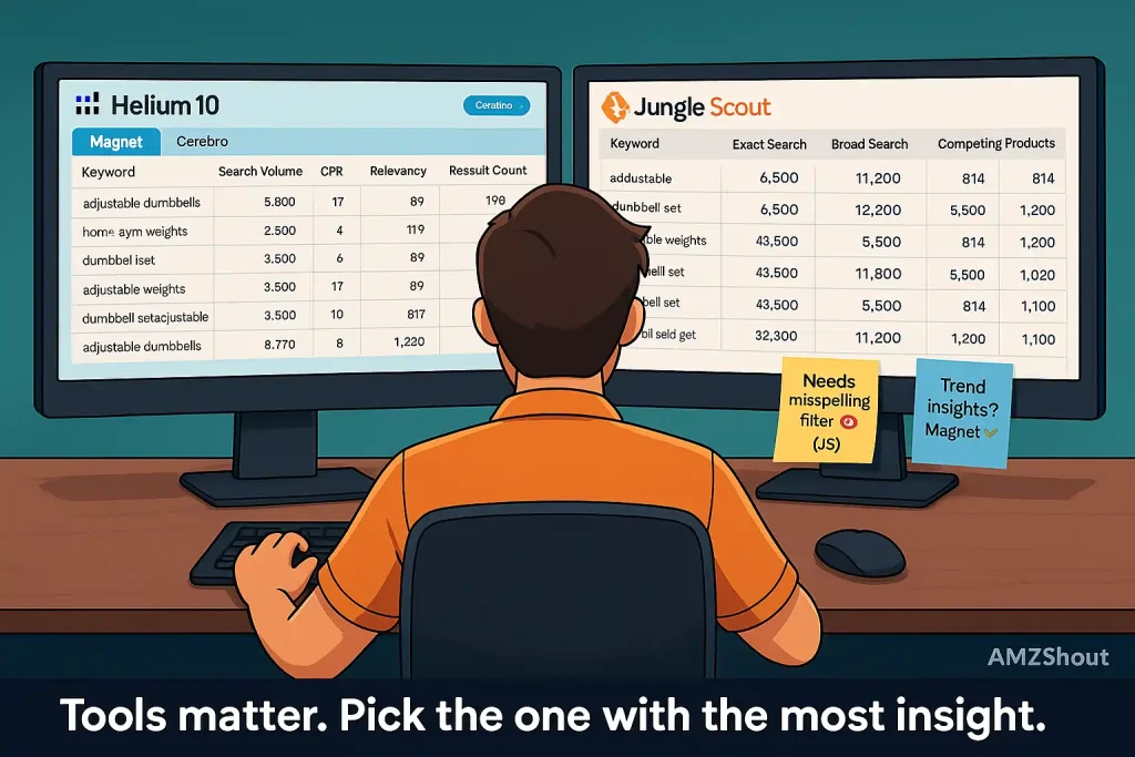Helium 10 Magnet vs. Other Amazon Keyword Tools