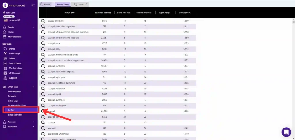 SmartScout - Access Adspy and find Competitor Data