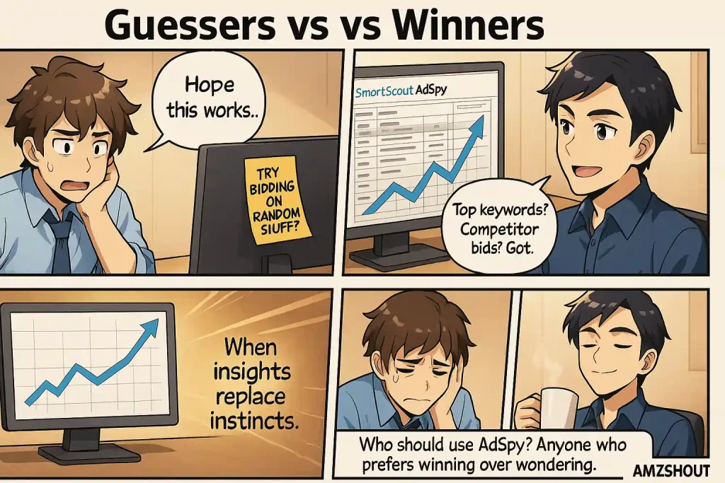SmartScout AdSpy - Guessers vs winners meme