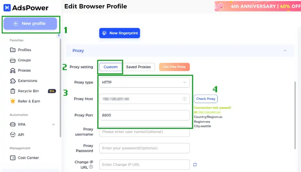 Seamless Proxy Integration with AdsPower