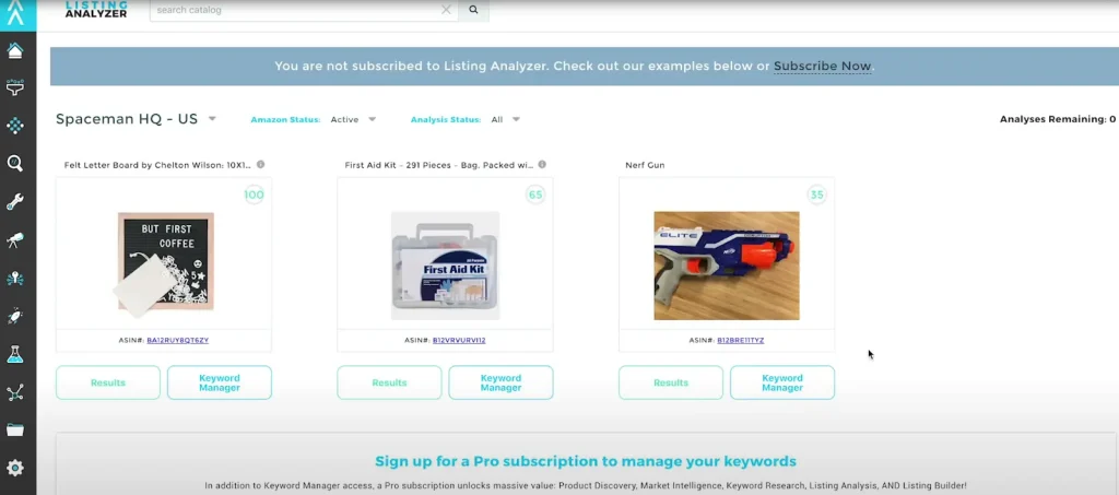 Viral Launch's Listing Analyzer