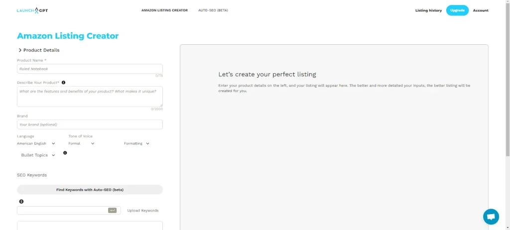 Write Listings That Convert with LaunchGPT