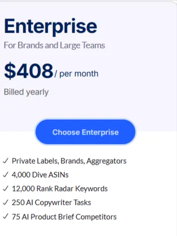 Data Dive Enterprise plan